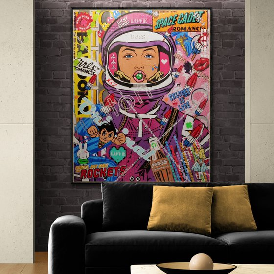 The Cadet 120cm x 150cm Textured Urban Pop Art