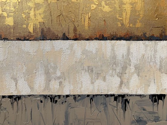 Courage - XL LARGE, GOLD ABSTRACT ART – EXPRESSIONS OF ENERGY AND LIGHT. READY TO HANG!