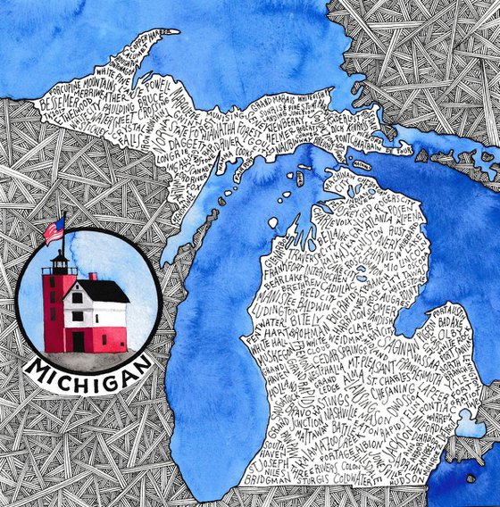 Michigan Word Map