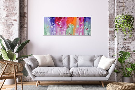 Frühling - Abstract Art - Acrylic Painting - Canvas Art - Abstract Flower Painting - Ready to Hang