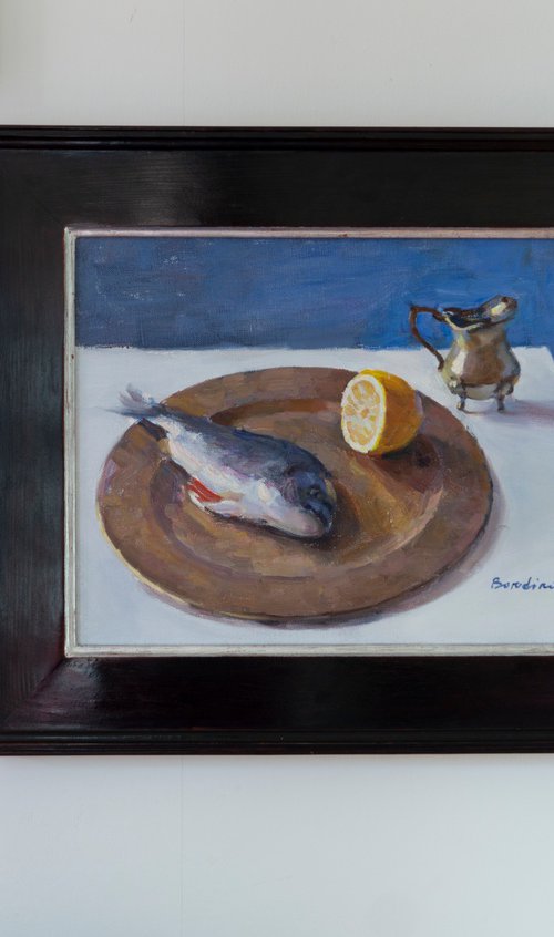 Sparus Aurata – Original Oil Painting by Anastasia Borodina