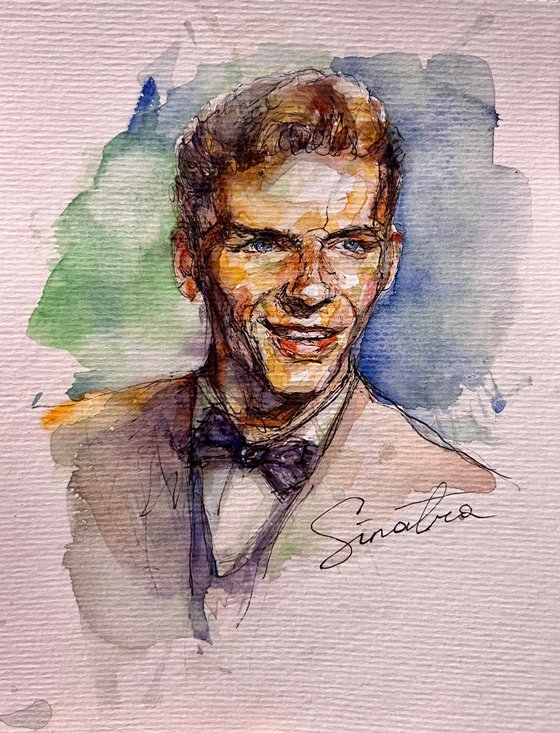 Frank Sinatra Comission portrait from photo