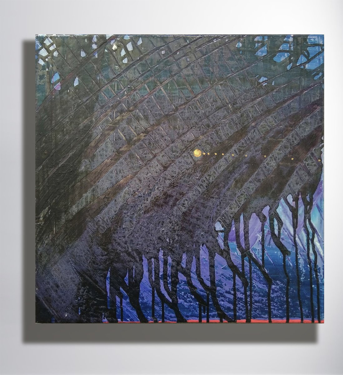 Abstract Landscape Oil Painting By Marya, 20 X 20", " Variability ", Original Artwork