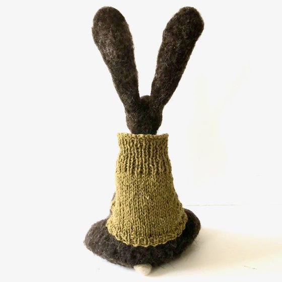 The hare in the green jumper