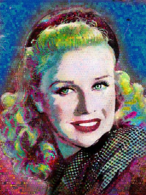 Ginger Rogers_Abstract_Collage by John Lijo Bluefish