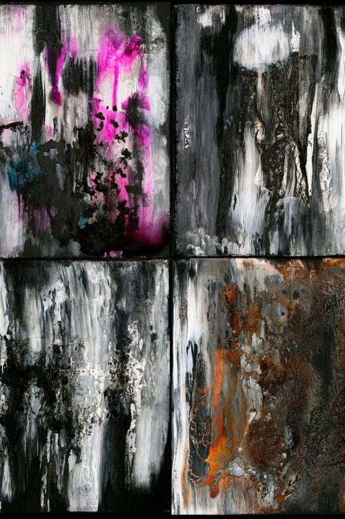 Transitions Collection 2 - Set of 8 (8 Parts) - Mixed Media Abstract by Kathy Morton Stanion by Kathy Morton Stanion