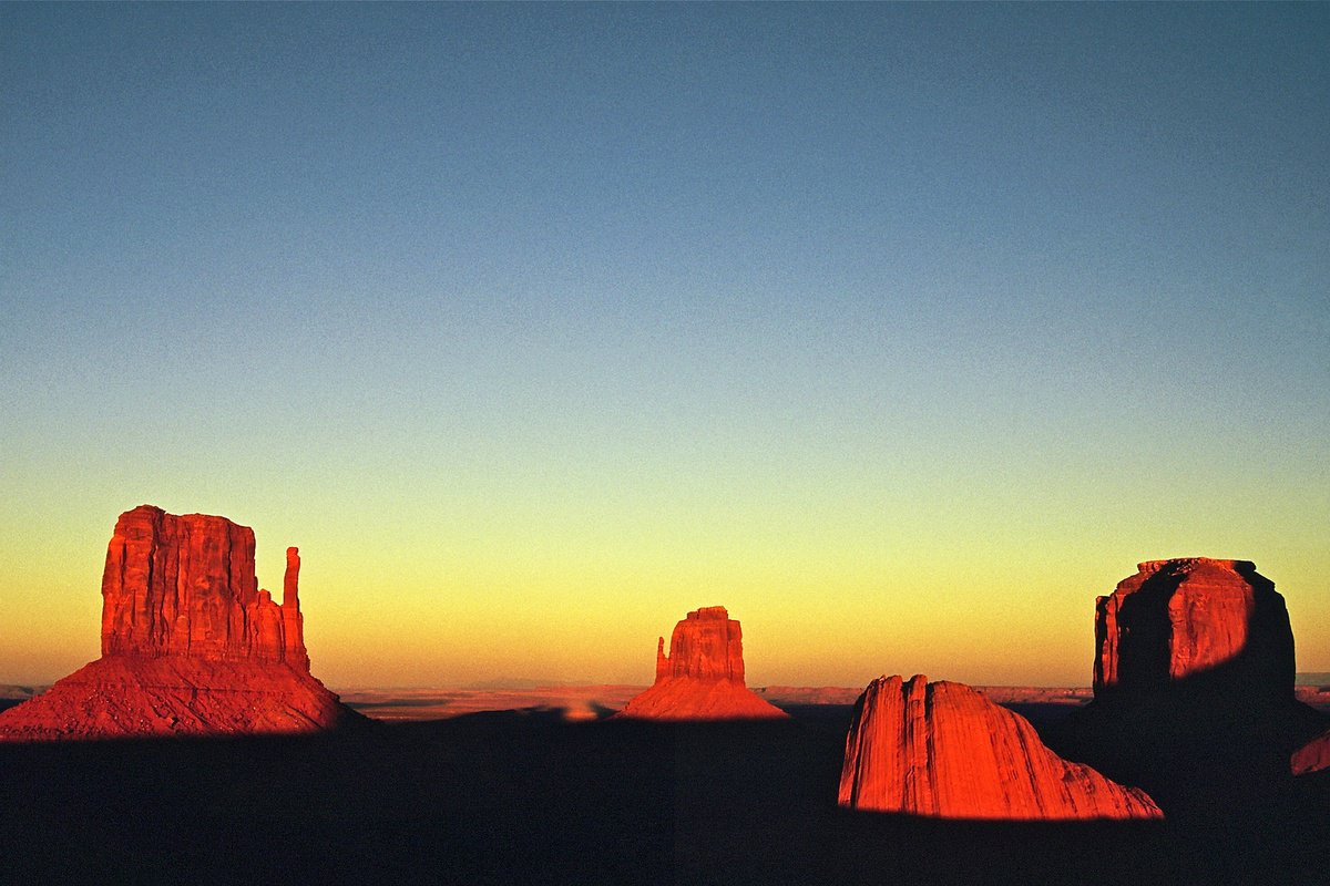 Photorealistic Landscape Photograph By Alex Cassels, 24 X 17, Sunset At Monument Valley, Original Artwork
