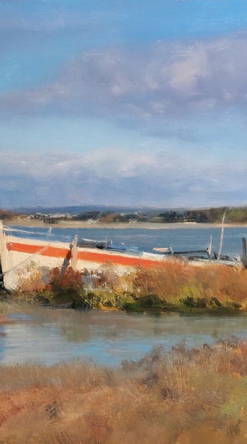 Boats at Berre l'Etang by Pascal Giroud