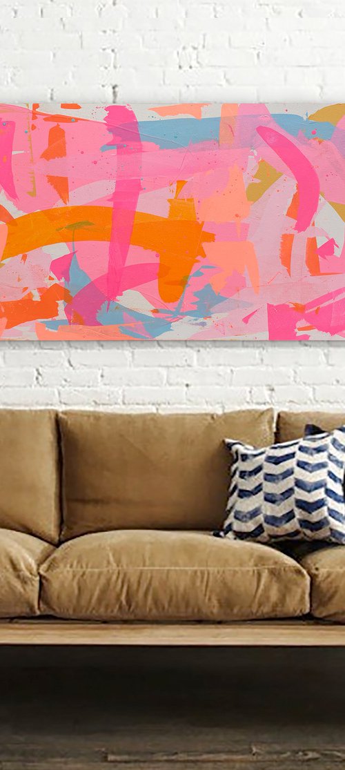 Perception Four 152 x 61cm acrylic on canvas by George Hall