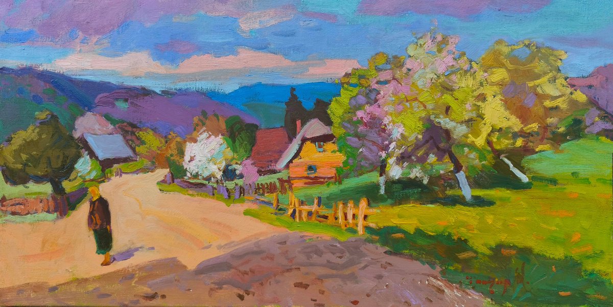 Home Among Flowers By Alexander Shandor, 31 X 16, Artwork For Sale On Artfinder