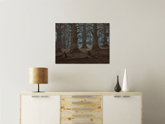 Mysterious Forest From The Fairy Tales Of My Childhood - forest landscape painting