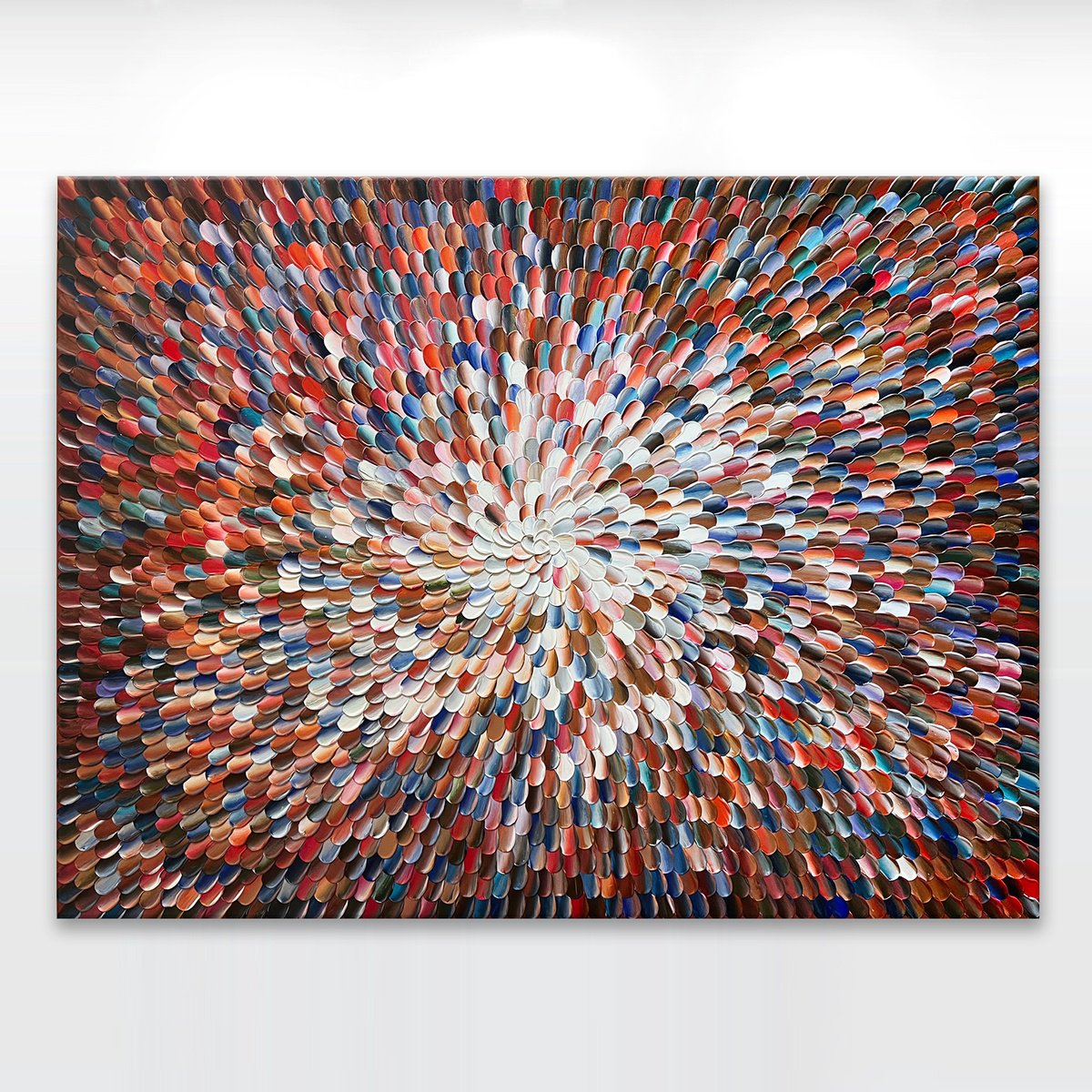 Organic Abstract Acrylic Painting By Tatiana Georgieva, 47 X 35", Breath Of The Earth, Original Artwork