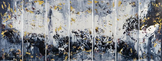 210x80cm. / Panoramic Painting  / 7 in 1 / Alex Senchenko © 2022 / Abstract 22153