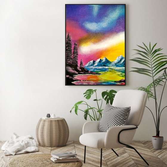 Fantasy Aurora Lake