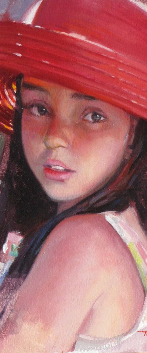 Girl With Red Hat 2015 by Takayuki Harada