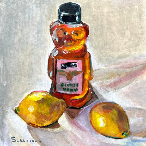 Still Life with Honey and Lemons