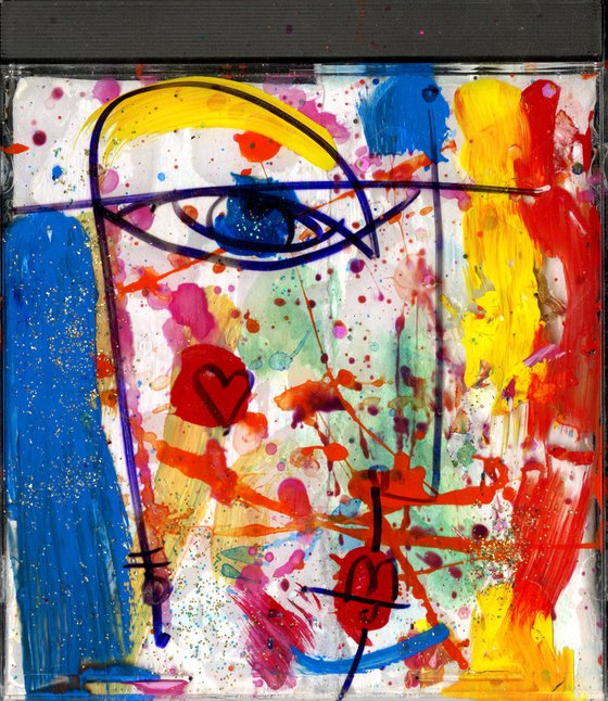 Mixed Media Funky Face 28