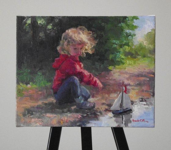 Boy and  boat