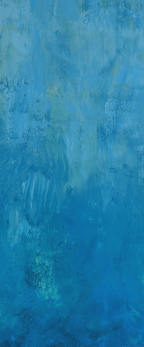 Blue Flow - Modern Abstract Expressionist Seascape by Suzanne Vaughan