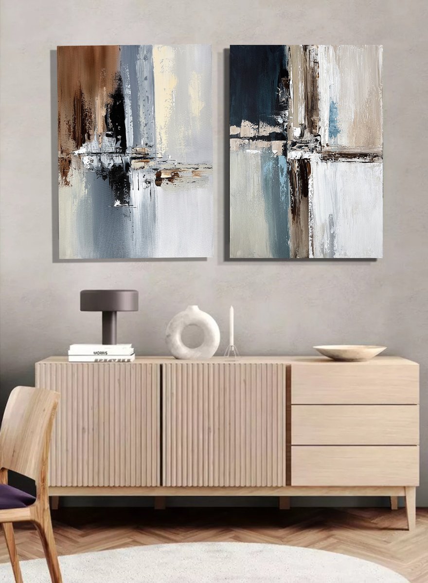 Echoes Of Form Diptych By Tatiana Malinovscaia, 39 X 28, Artwork For Sale On Artfinder
