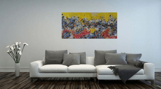 Abstract Modern ACRYLIC Painting on CANVAS by M. Y.