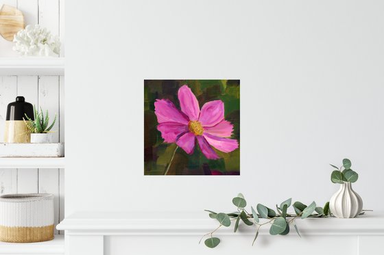 Pink Daisy Flower Painting