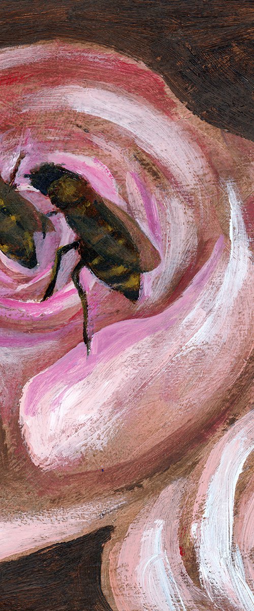 Bees On A Rose by Anton Maliar