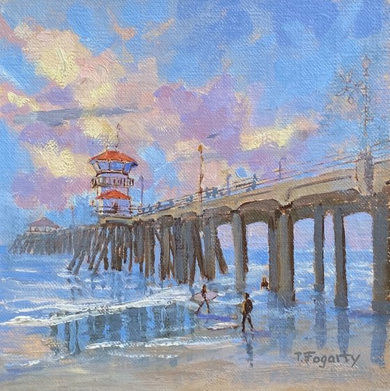 Pier And Surfers