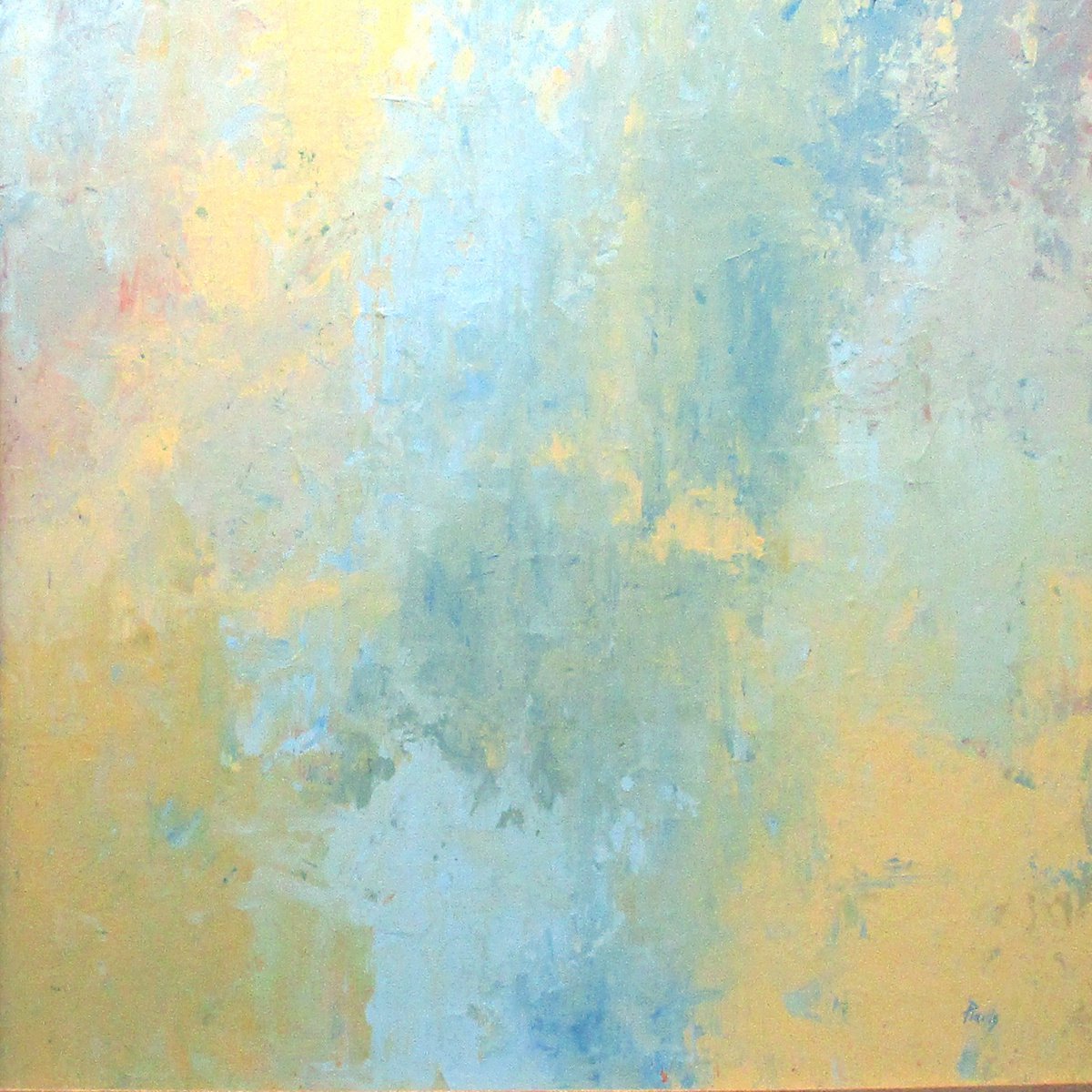 Organic Abstract Acrylic Painting By Joseph Piccillo, 32 X 30, Dream Softly, Original Artwork