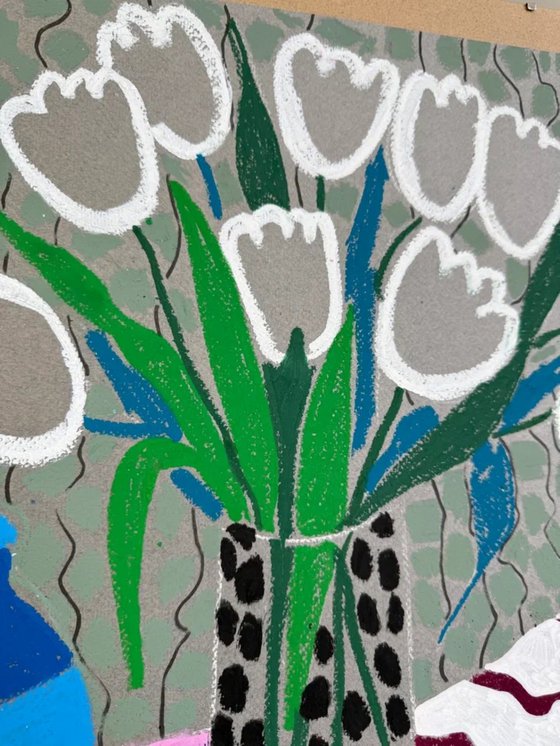 Tulips at the Quiet Table