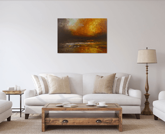 Reminiscent Shore  (Large Seascape, 100x70cm)