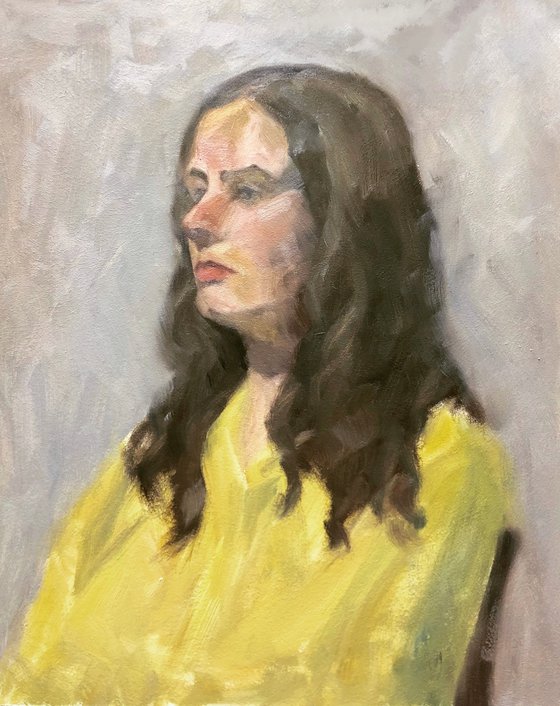 Woman in a yellow