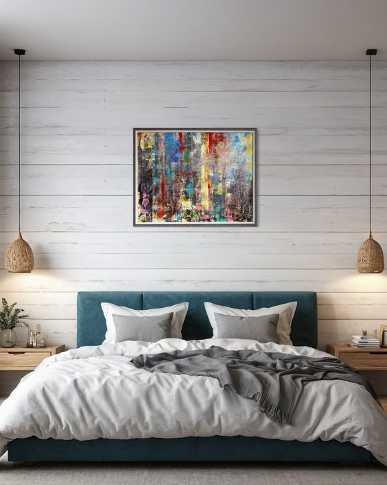 Colors of big city (framed)