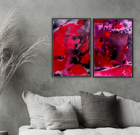 Original Abstract artwork. Set of 2.