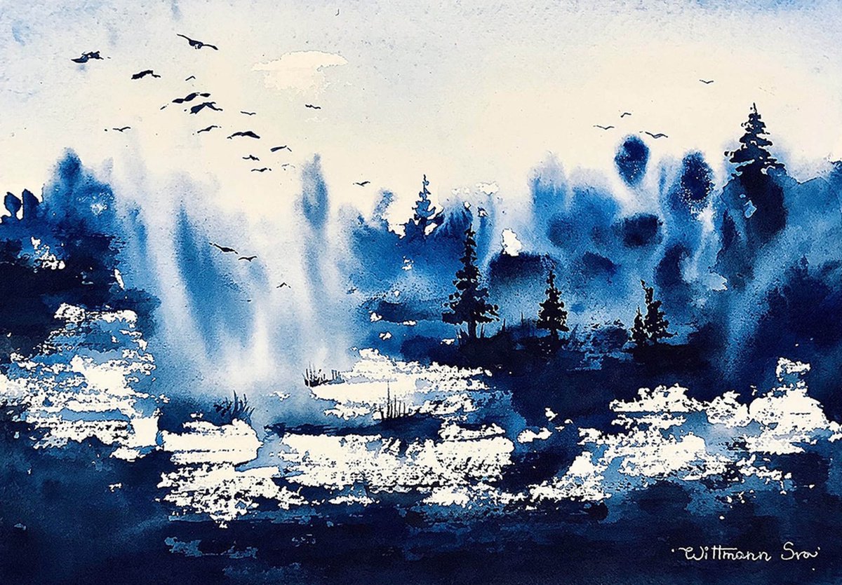 Blue misty forest. by Svetlana Wittmann