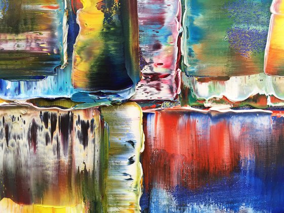 "Check Us Out" - FREE International Shipping/Discount USA Shipping - Original Xt Large PMS Abstract Diptych Oil Paintings On Canvas - 120" x 48"