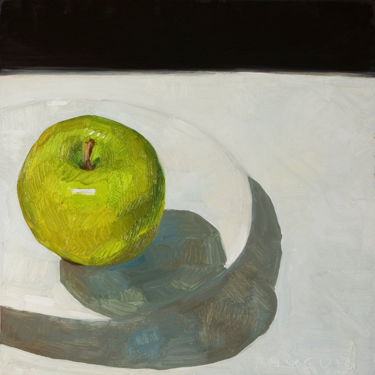 green apple on white by Olivier Payeur