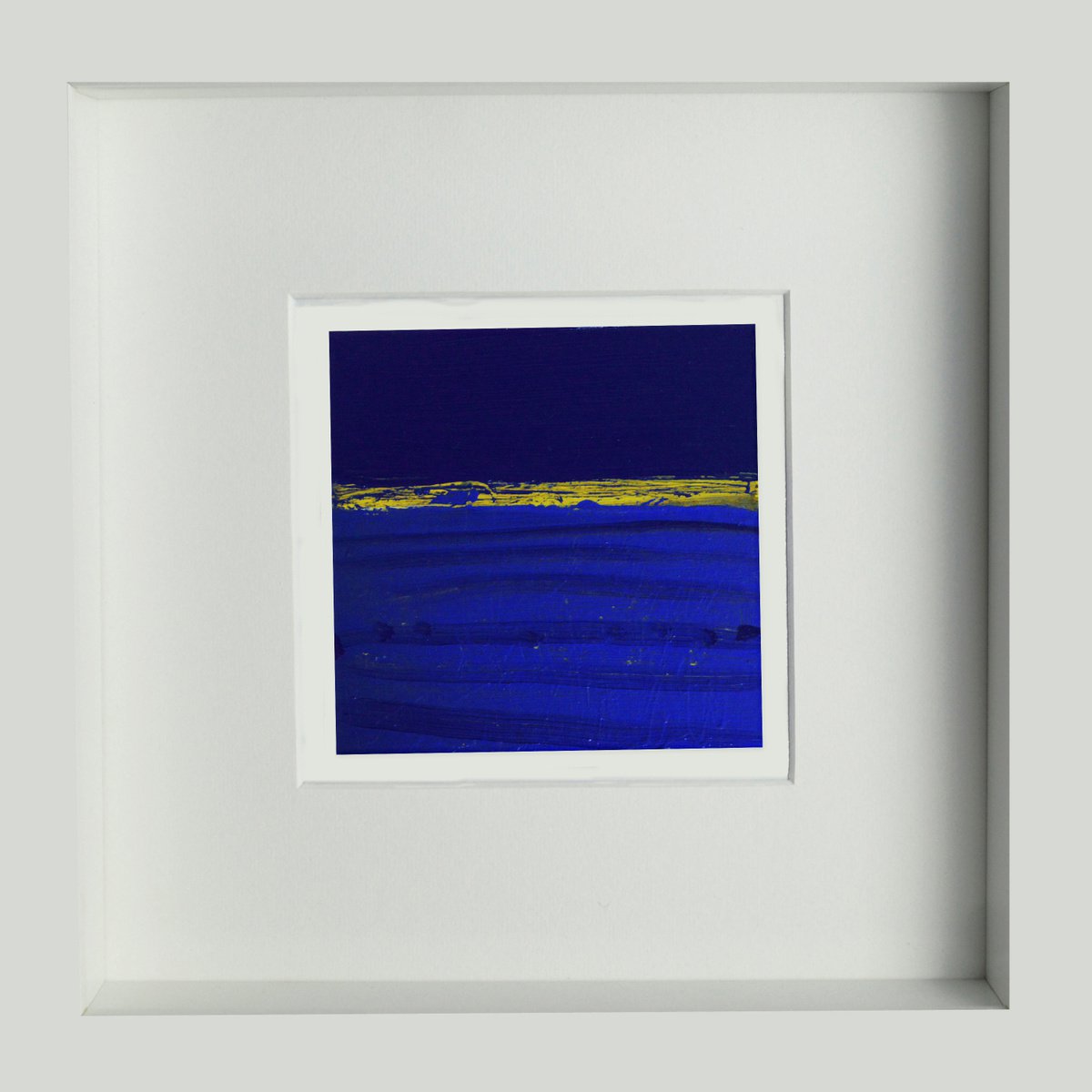 Geometric Landscape Oil Painting By Cristian Valentich, 10 X 10, Serie 5, Original Artwork