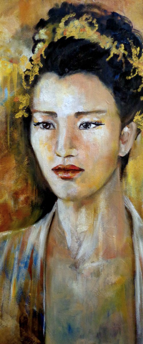 Portrait  of Geisha by Anna Rita Angiolelli