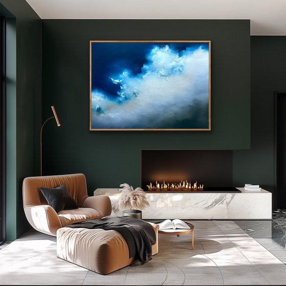 Storm clouds over fields