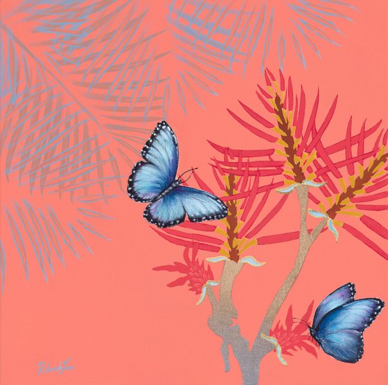 Butterflies On Terracotta