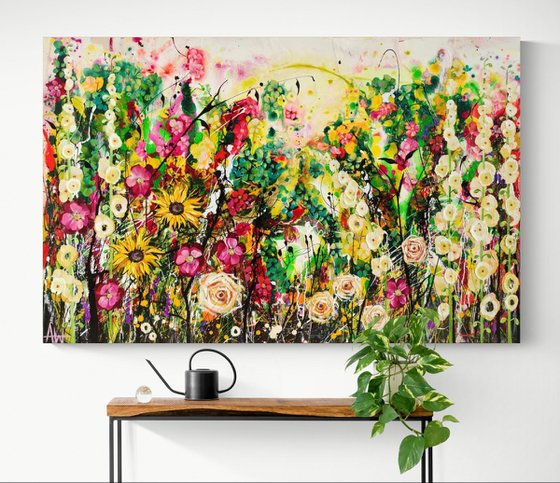 Honeyglow Grove; Abstract Floral Landscape