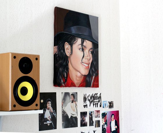 Michael Jackson Portrait present Photorealism Idea fan gift Custom Portrait Personalized Order Original Painting Custom art moonwalker MJ