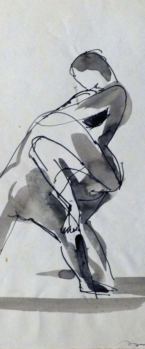 Erotic drawing, 21x15 cm ESA5 - AF exclusive by Frederic Belaubre