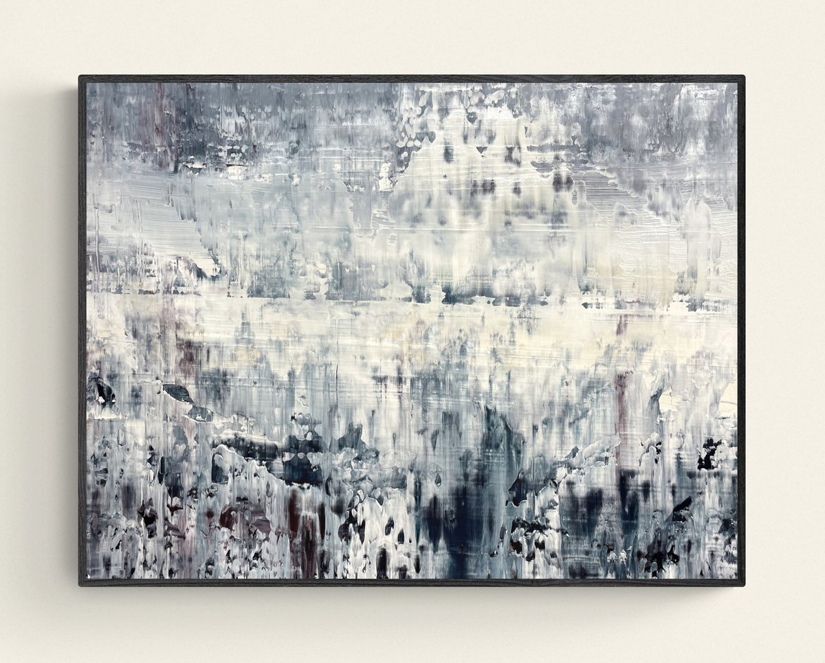 Abstract Acrylic Painting By Nazarii Medvid, 31 X 24", Structure 2, Original Artwork