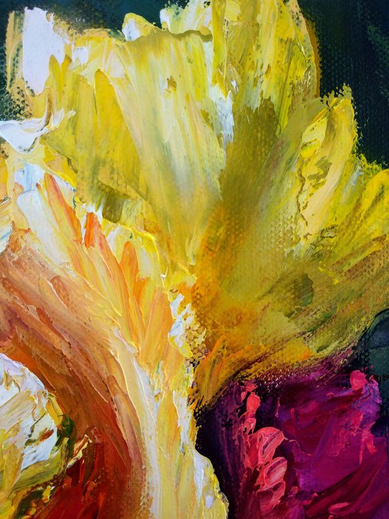 Diptych flowers Irises