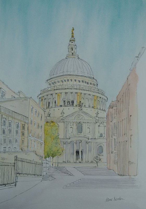 St Paul's Cathedral, London - Original Pen & Wash