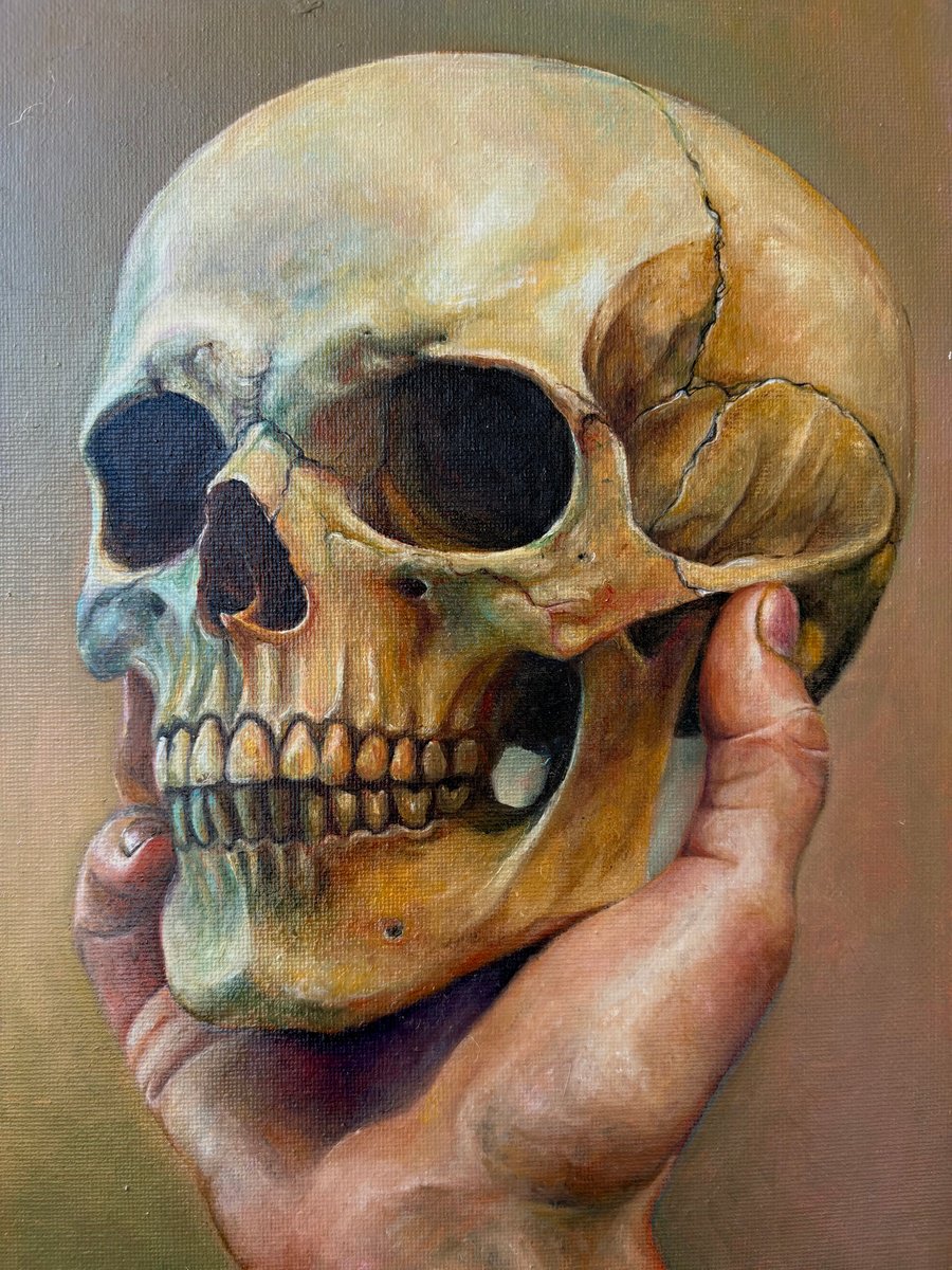 Photorealistic Oil Painting , The Skull By Anastasiya Kostyuk, 8 X 12, Artwork For Sale On Artfinder