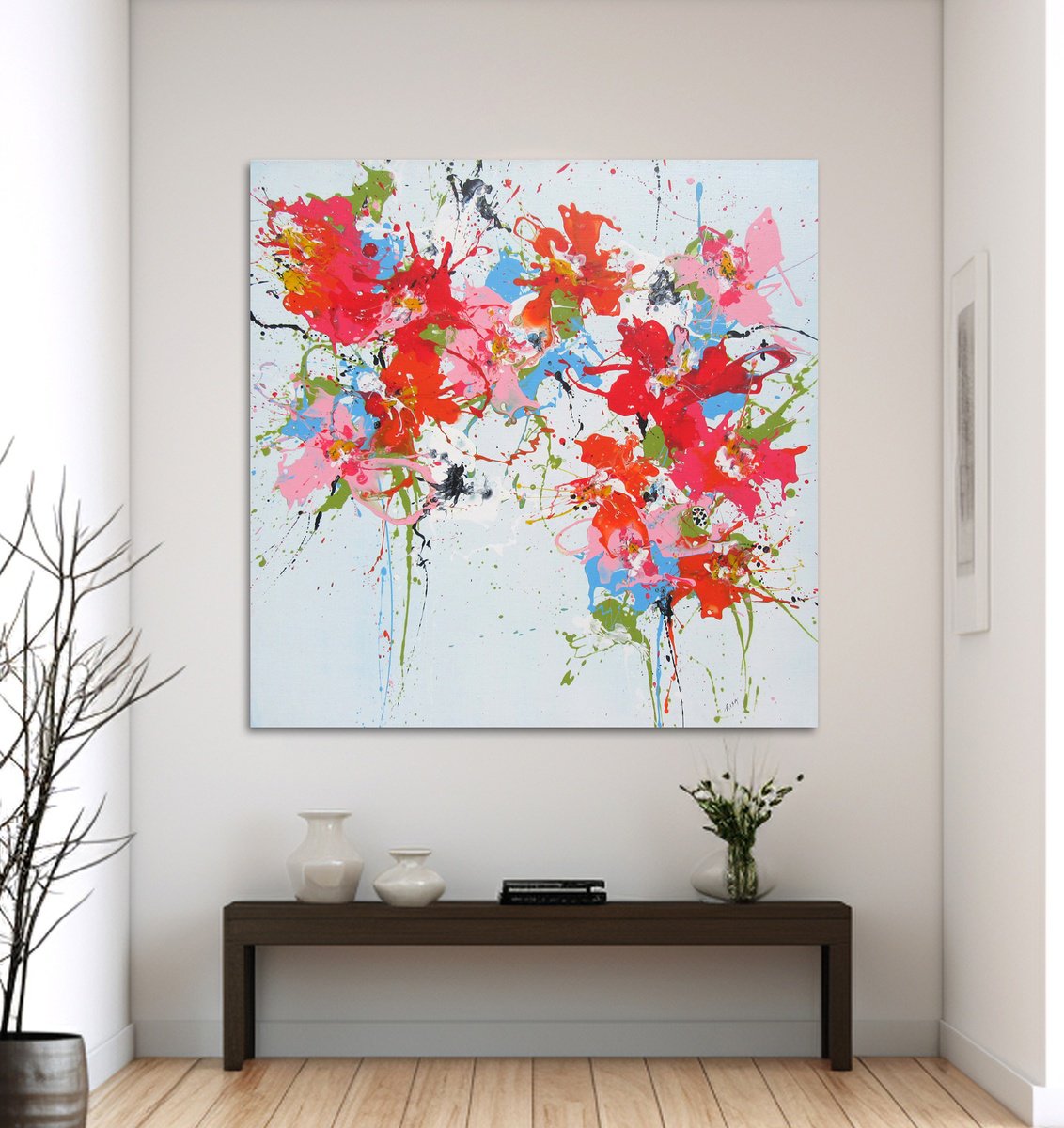 Urban And Pop Acrylic Painting , Lilly By Isabelle Pelletane, 31 X 31, Artwork For Sale On Artfinder