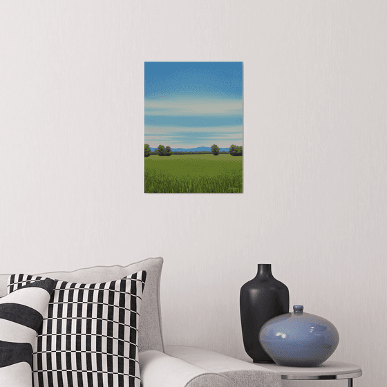 Summer Grasses - Blue Sky Landscape